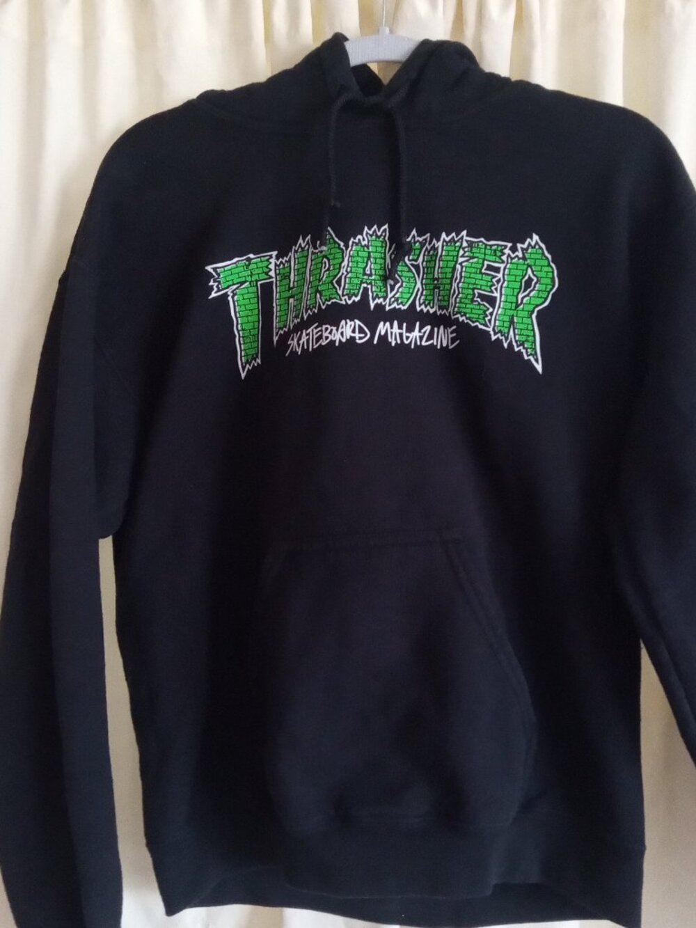 Thrasher Skateboard Hoodie Black Small